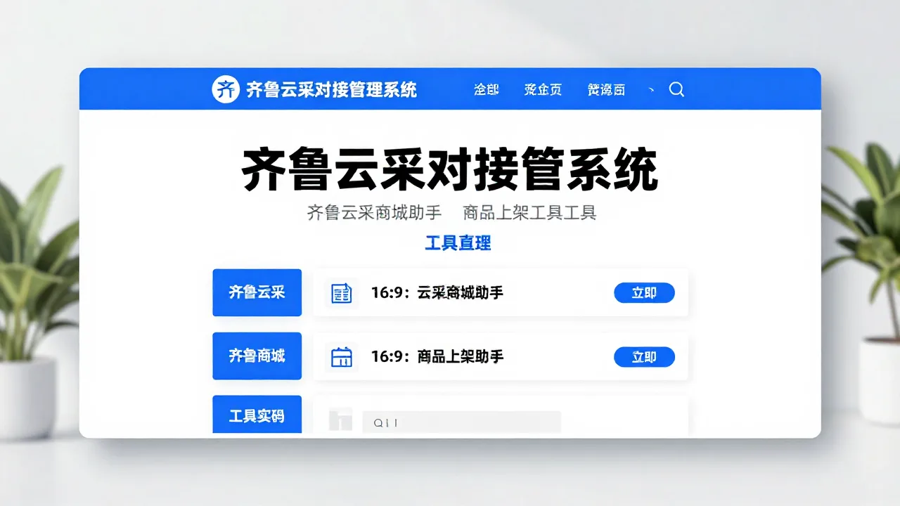 齐鲁云采对接管理系统齐鲁云采商城助手 首页主视觉